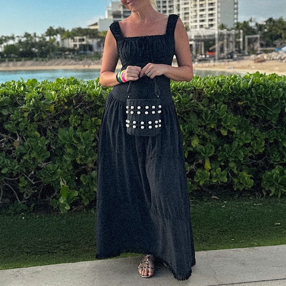 Frankies Bikinis Christabelle Ruffle Maxi Dress black medium - Picture 2 of 7